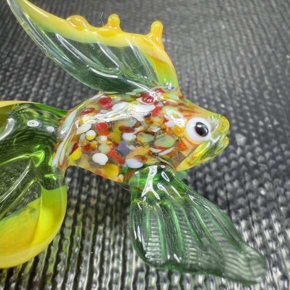 Venetian Art Glass Hand Blown Fish Hand Made Italian Glass Delicate Figurine - Picture 5 of 10